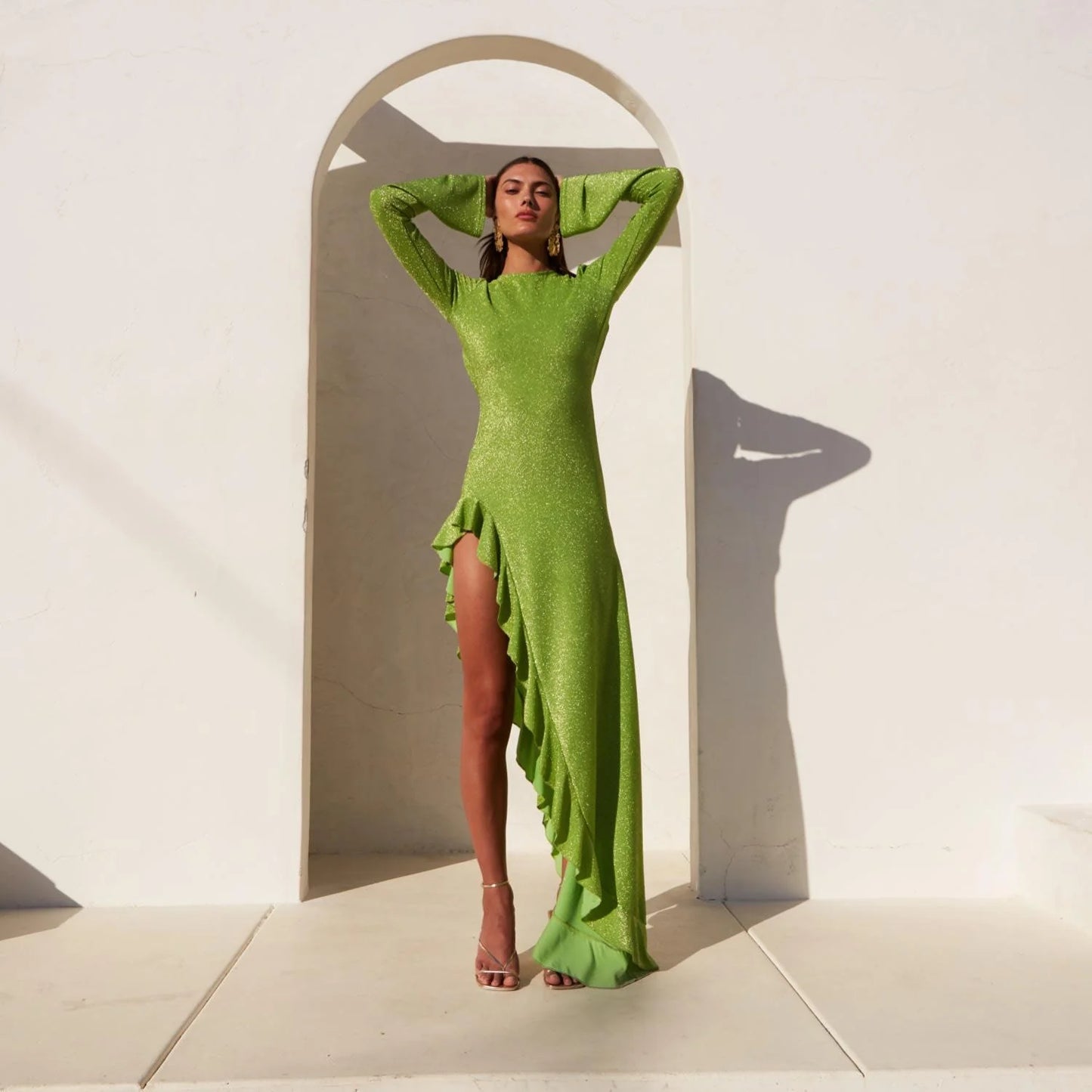 DELFI - ROSALIA DRESS GREEN (Size Small)