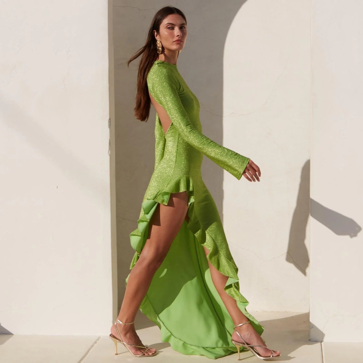 DELFI - ROSALIA DRESS GREEN (Size Small)