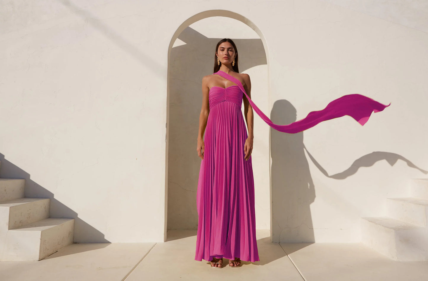 DELFI - DAPHNE DRESS HOT PINK (Size Small and Extra Small)