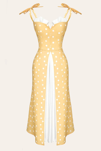 POST MERIDIEM - FLOWY SLIT MIDI DRESS (SALE)