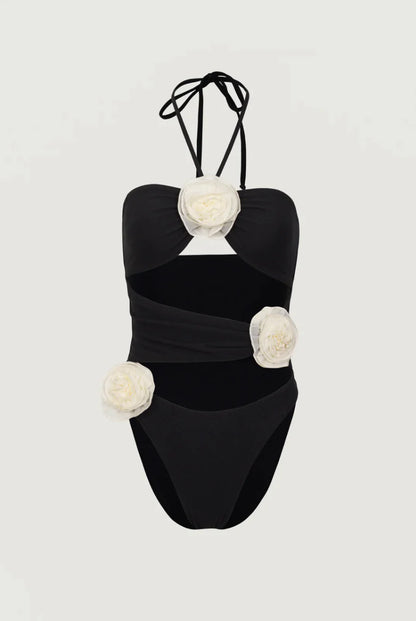 SAME - ROSE CUTOUT ONE PIECE (Size Medium)