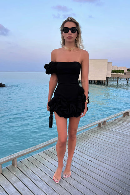 POST MERIDIEM - FLOUNCED BOTTOM BUSTIER DRESS (SALE)