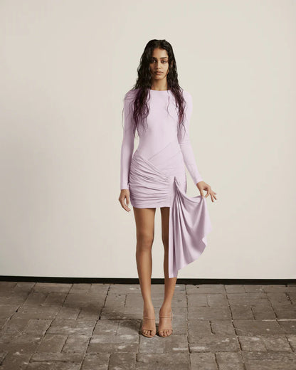 HERVE LEGER - LIGHT PEONY DRESS (SMALL)