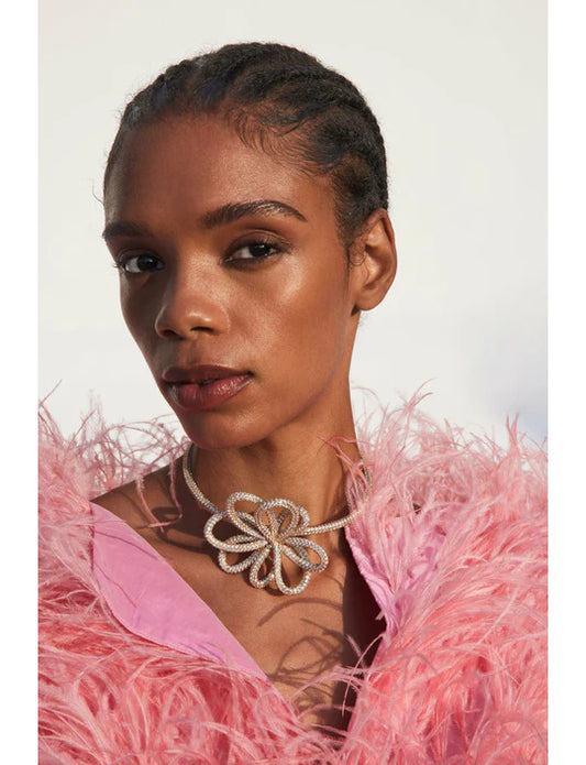 CULT GAIA - BLOOM RHINESTONE CHOKER (One Size)